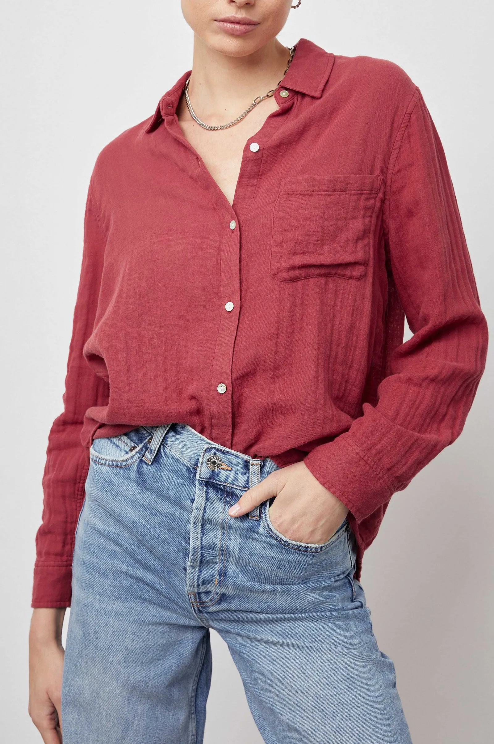 Vrouwen Rails Ellis Overhemd - Cranberry