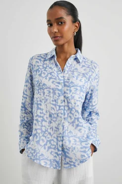 Vrouwen Rails Ellis Shirt - Blauwe Verspreide Cheetah