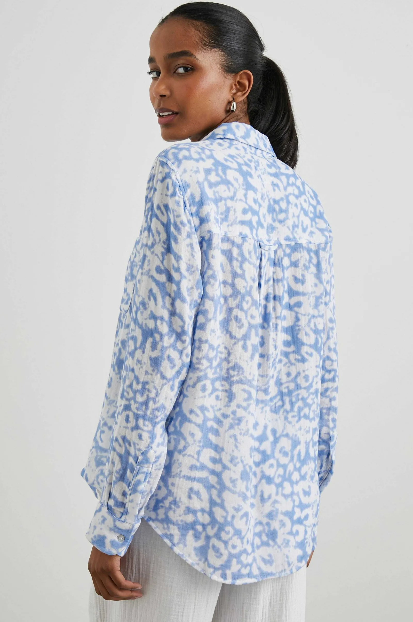Vrouwen Rails Ellis Shirt - Blauwe Verspreide Cheetah