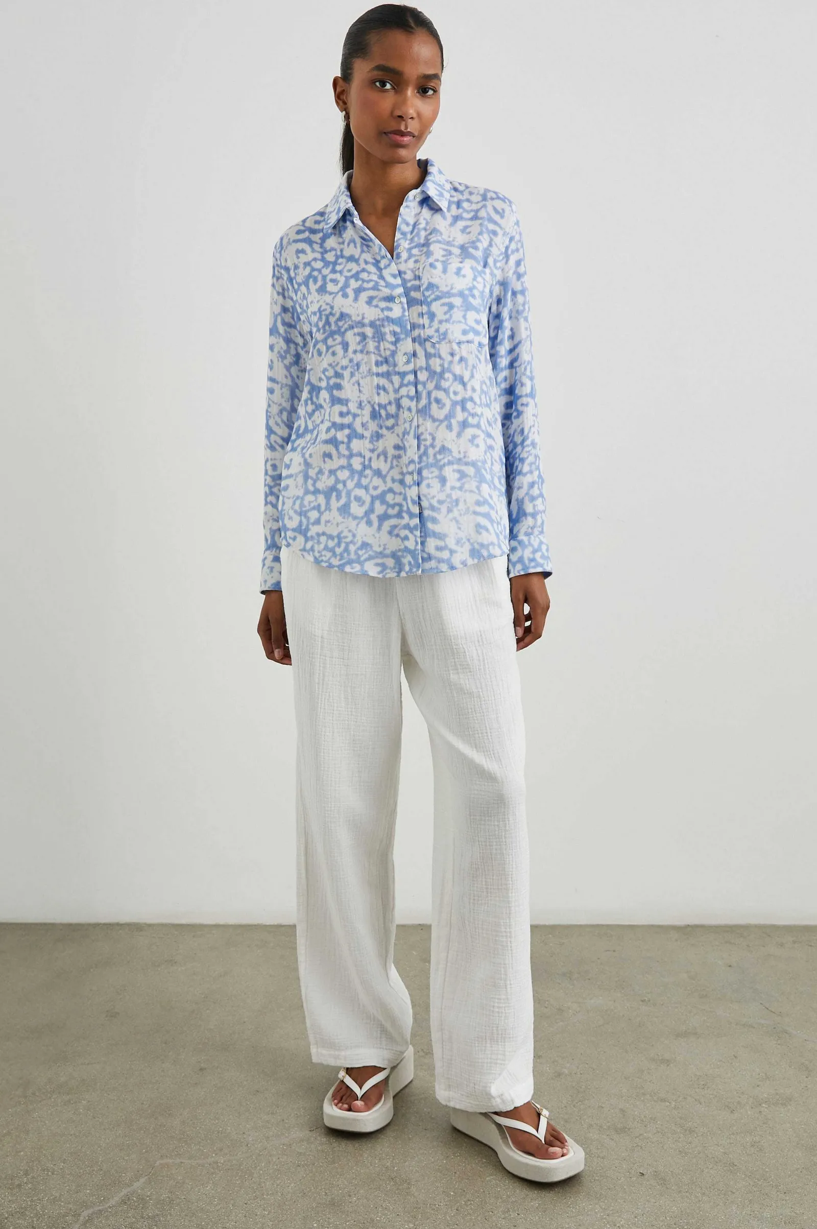 Vrouwen Rails Ellis Shirt - Blauwe Verspreide Cheetah