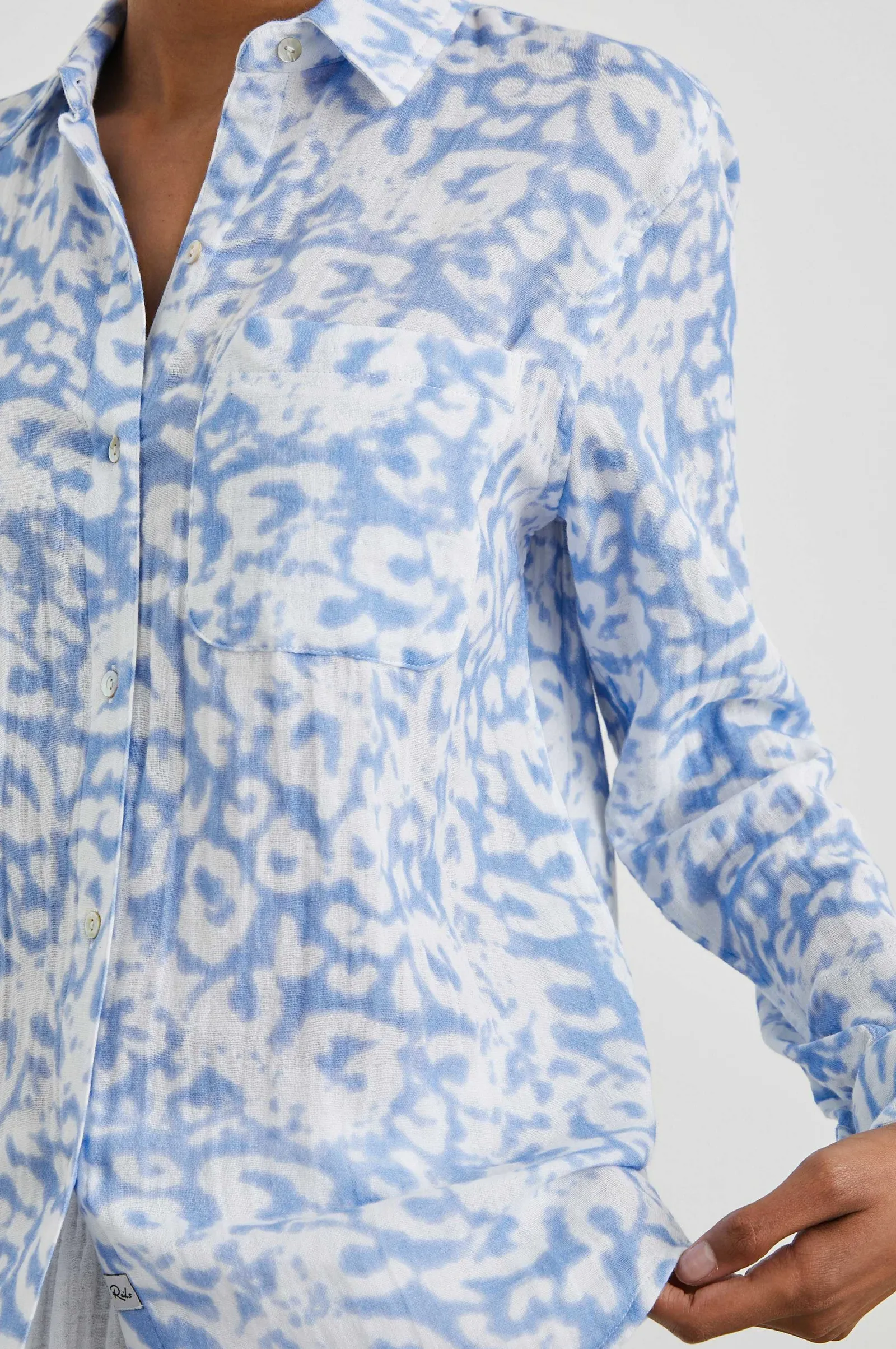 Vrouwen Rails Ellis Shirt - Blauwe Verspreide Cheetah