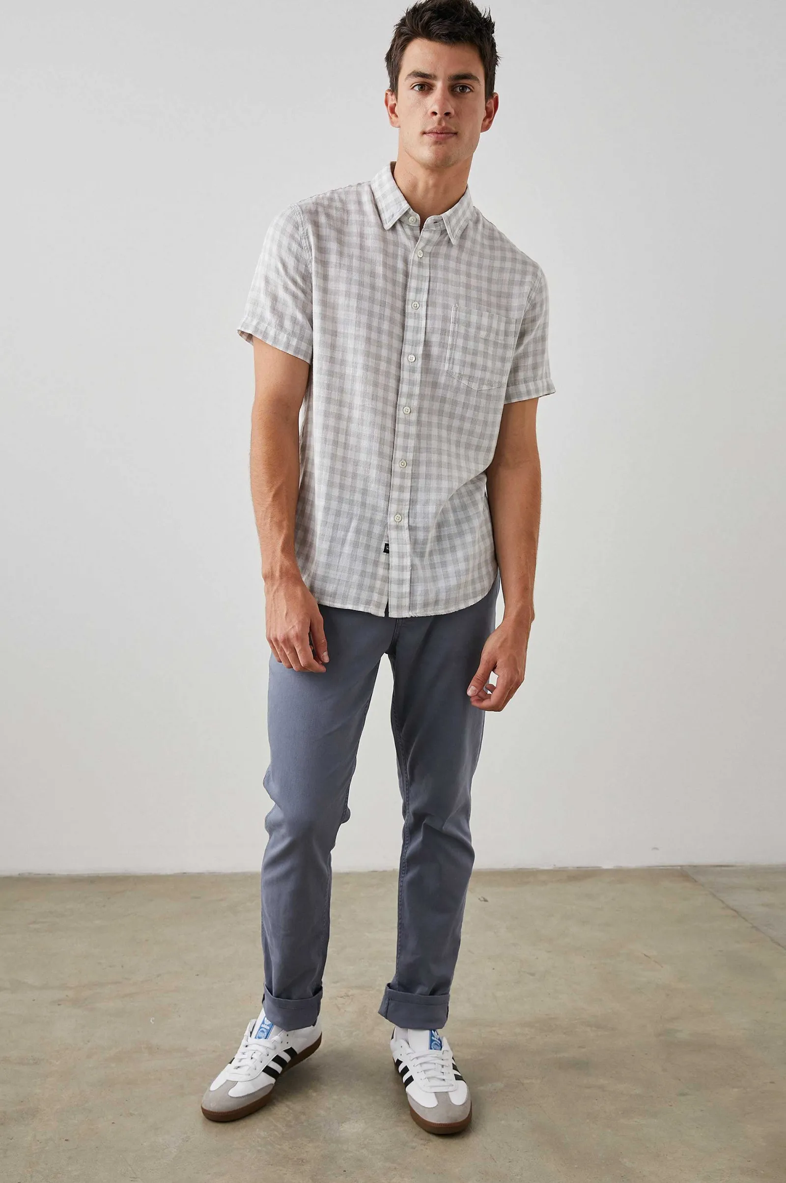 Heren Rails Fairfax Overhemd - Grijs Gingham Melange