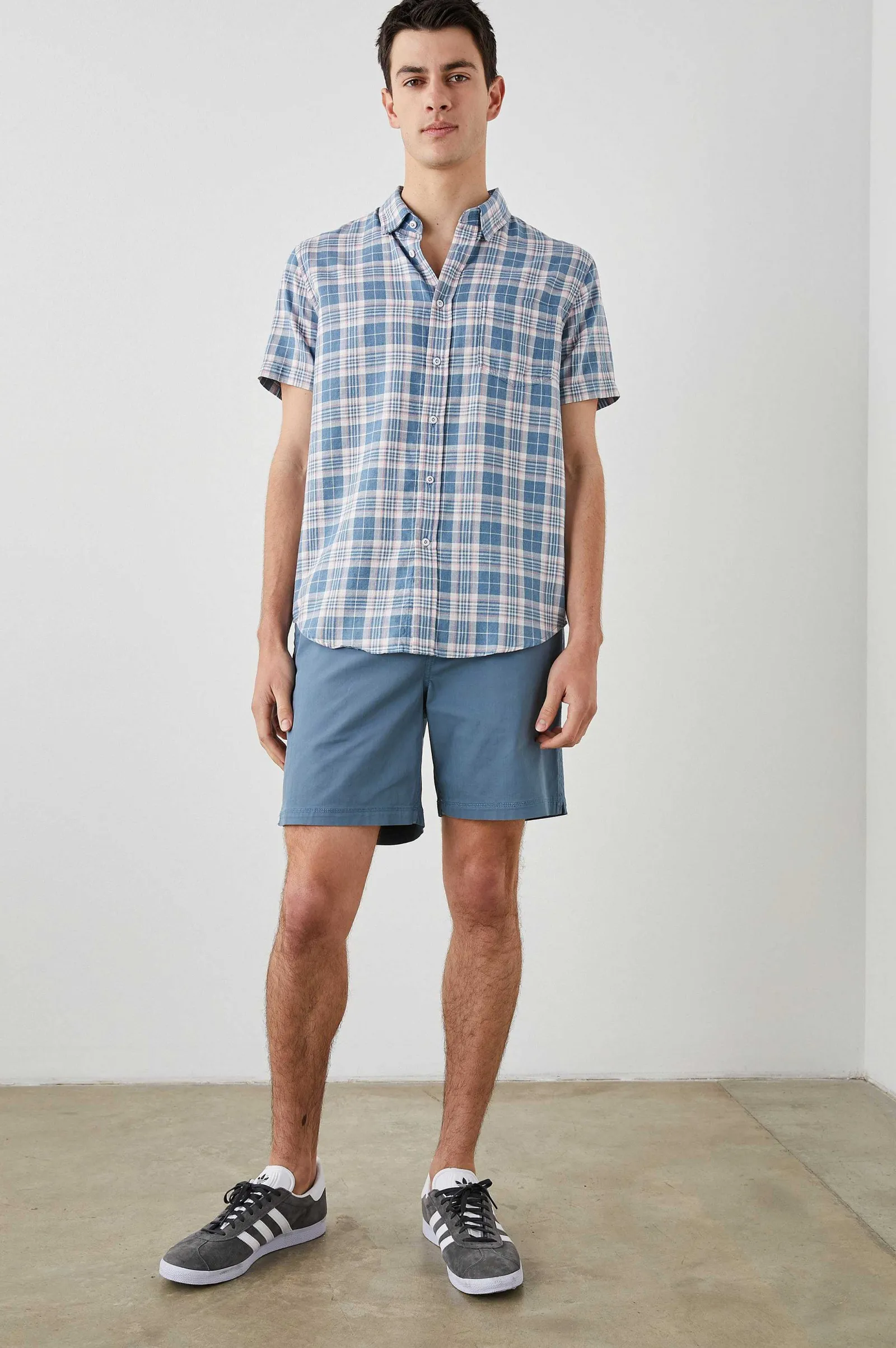 Heren Rails Fairfax Overhemd - Mediterrane Meloen Melange