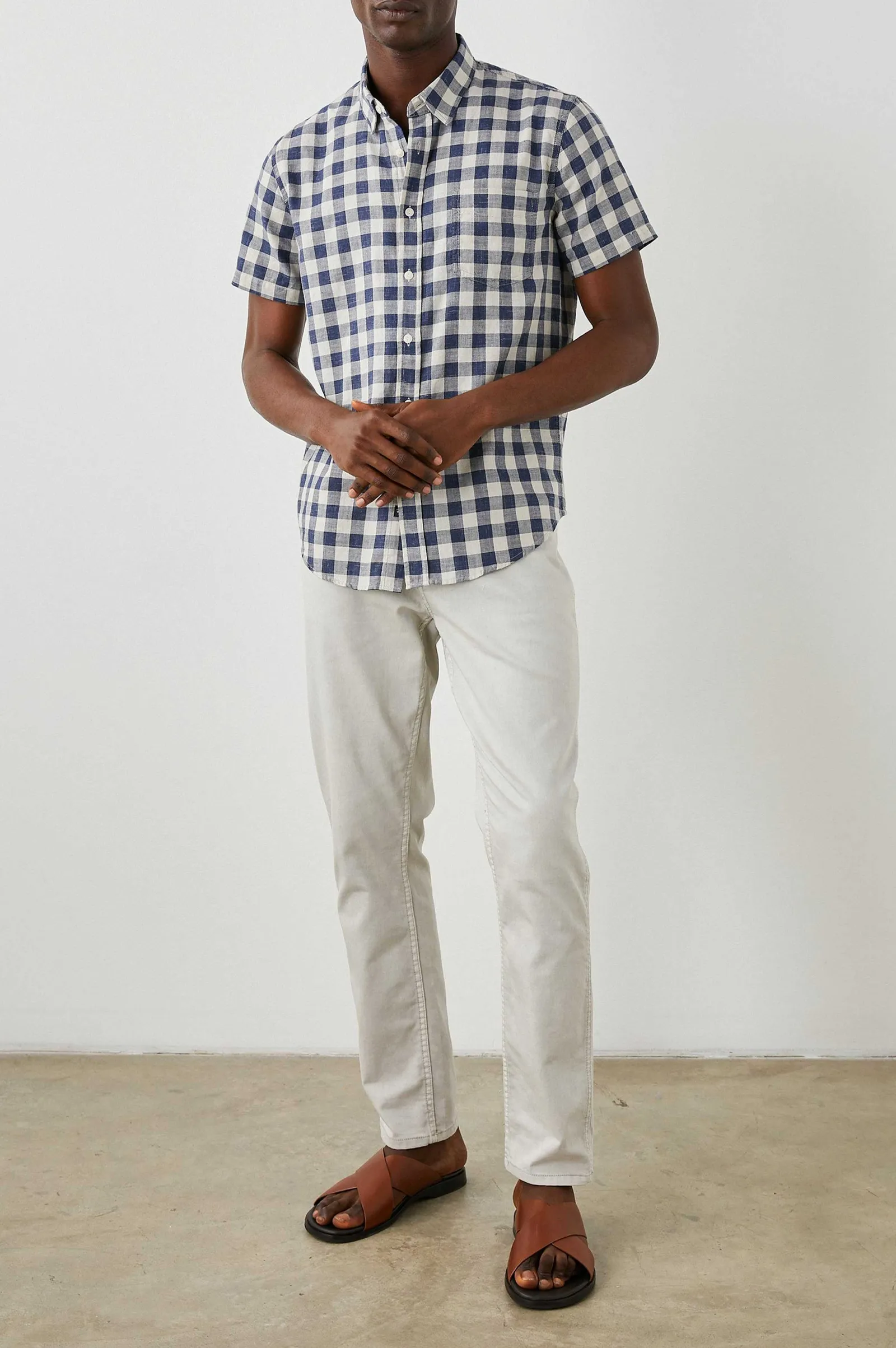 Heren Rails Fairfax Overhemd - Viking Blauw Grijs Melange
