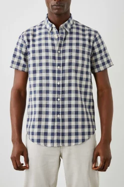 Heren Rails Fairfax Overhemd - Viking Blauw Grijs Melange