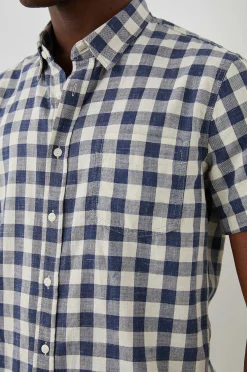Heren Rails Fairfax Overhemd - Viking Blauw Grijs Melange