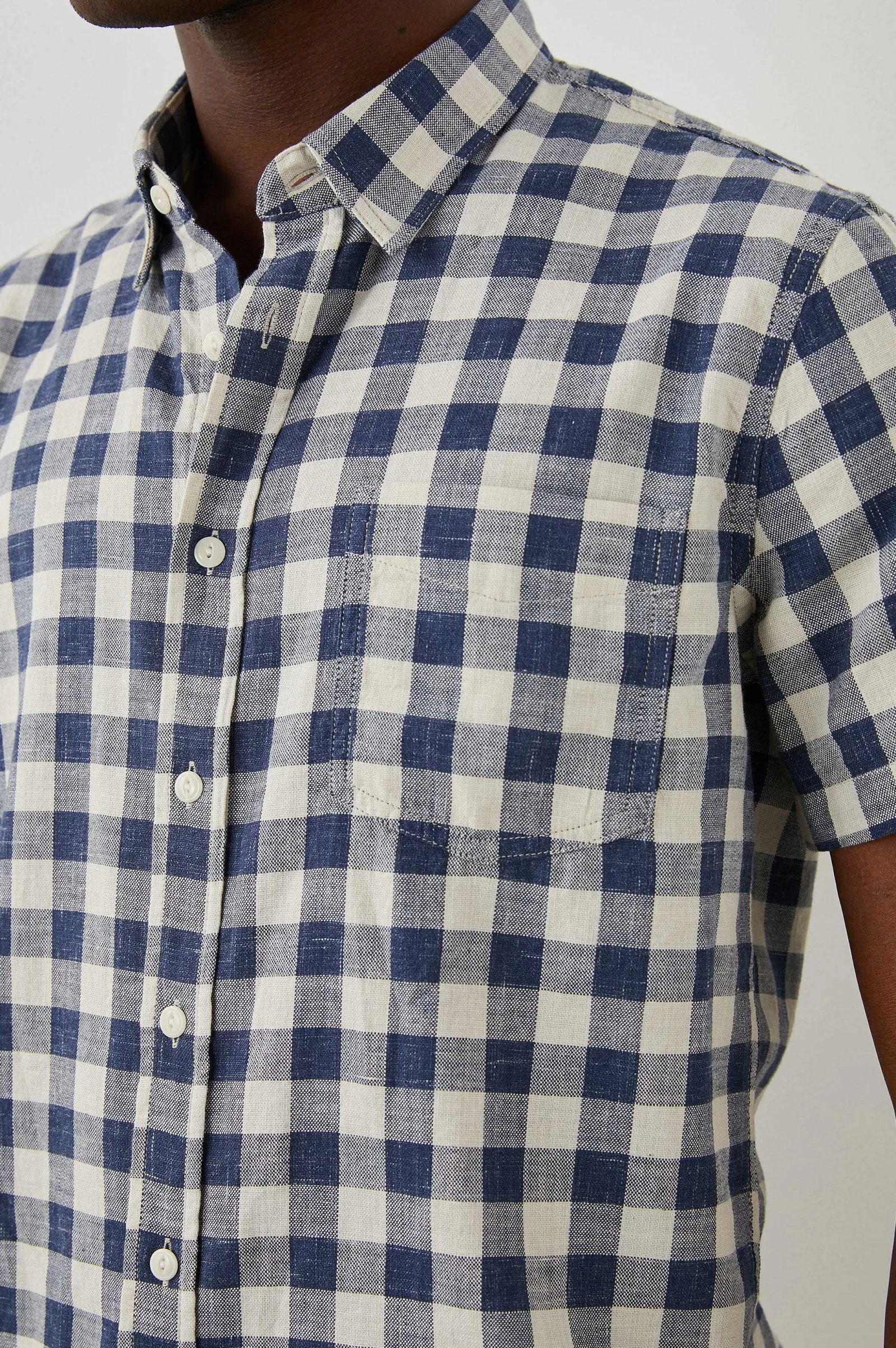 Heren Rails Fairfax Overhemd - Viking Blauw Grijs Melange