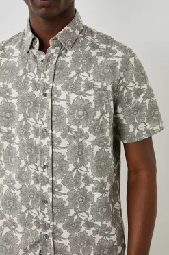 Heren Rails Fairfax Shirt - Gespilderd Bloemblaadje Monochroom