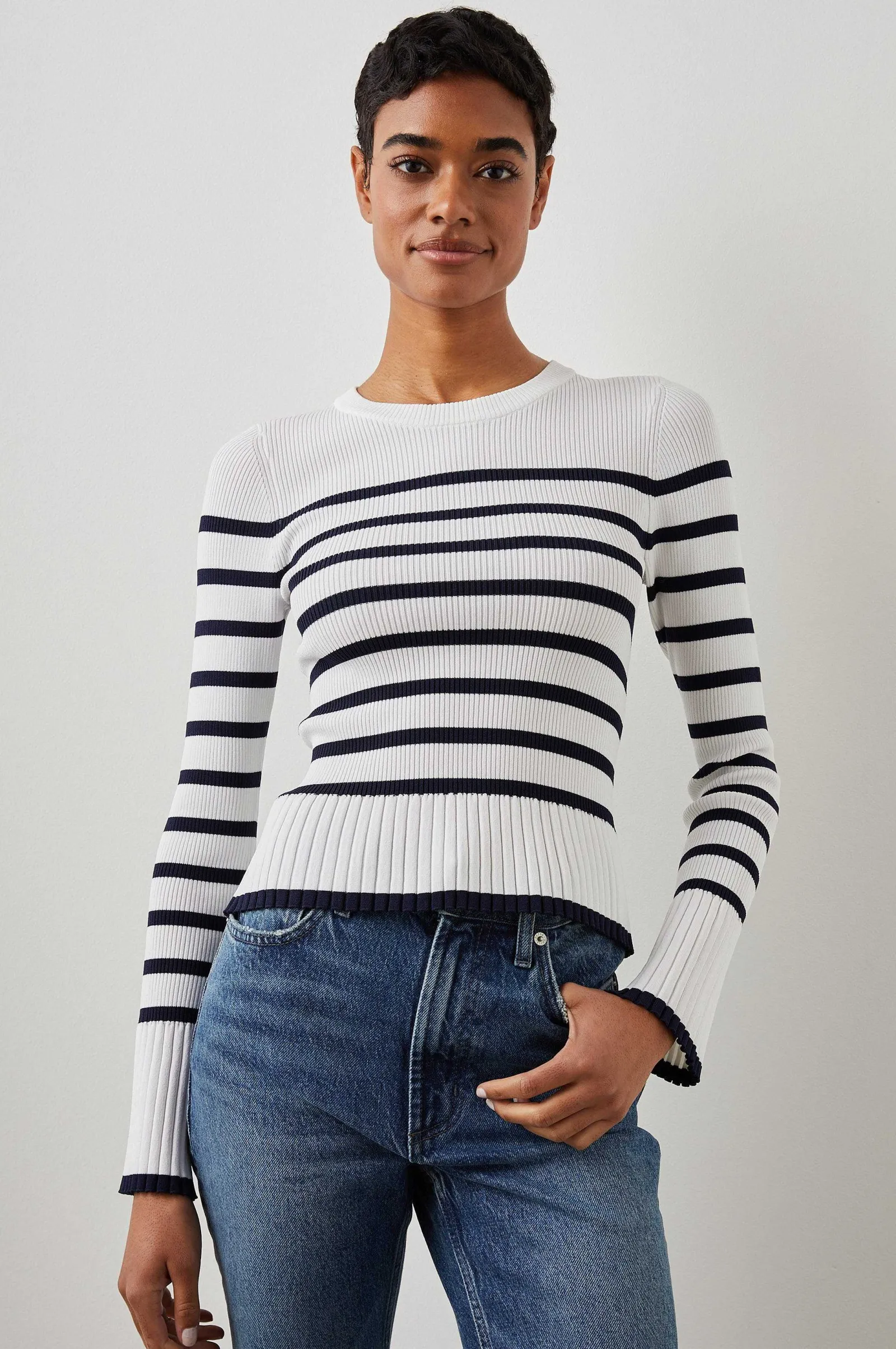 Vrouwen Rails Gemma Trui - Ivoor Marine Stripe