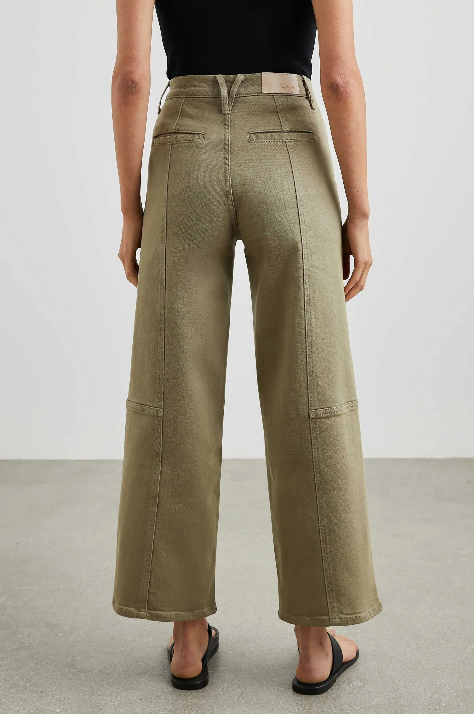Vrouwen Rails Getty Crop Utility Wide Poot - Gewassen Olijf