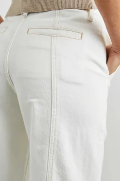 Vrouwen Rails Getty Crop Utility Wijde Pijpen - Vintage Ecru Contraststeek