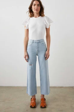Vrouwen Rails Getty Crop Wide Poot - Oceanview Distress