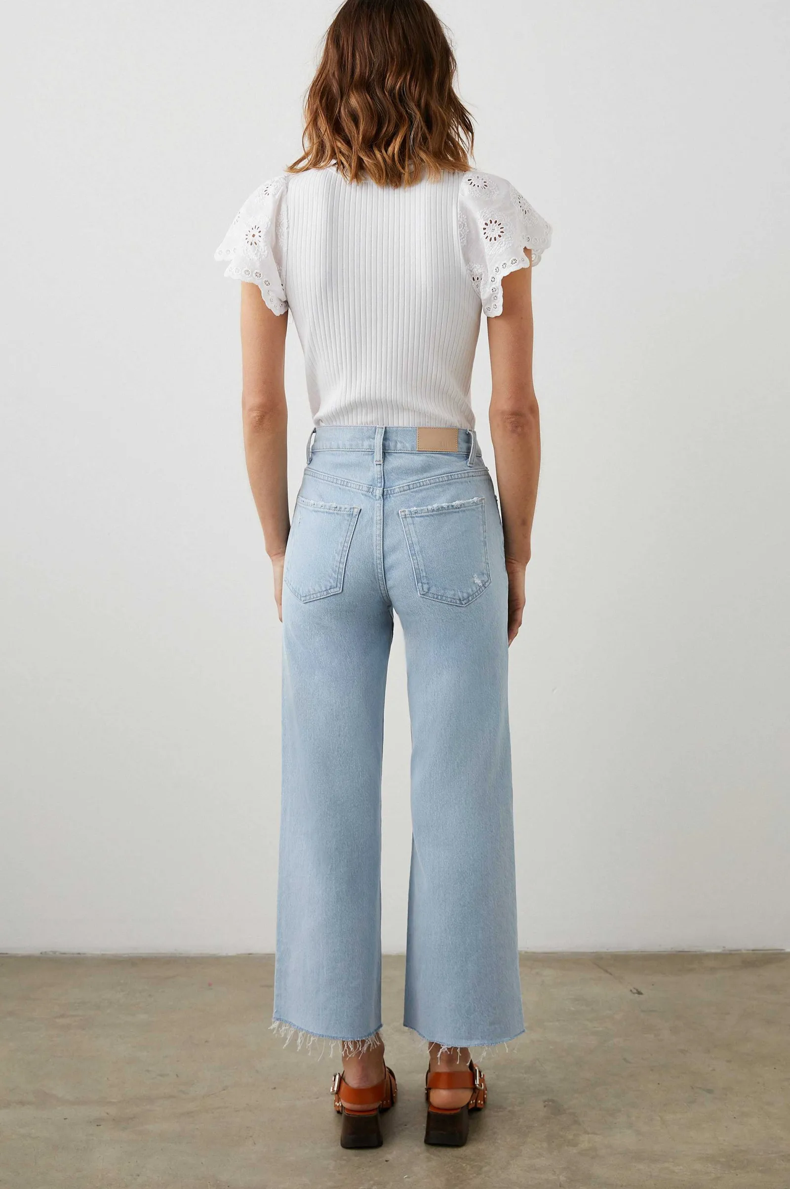 Vrouwen Rails Getty Crop Wide Poot - Oceanview Distress