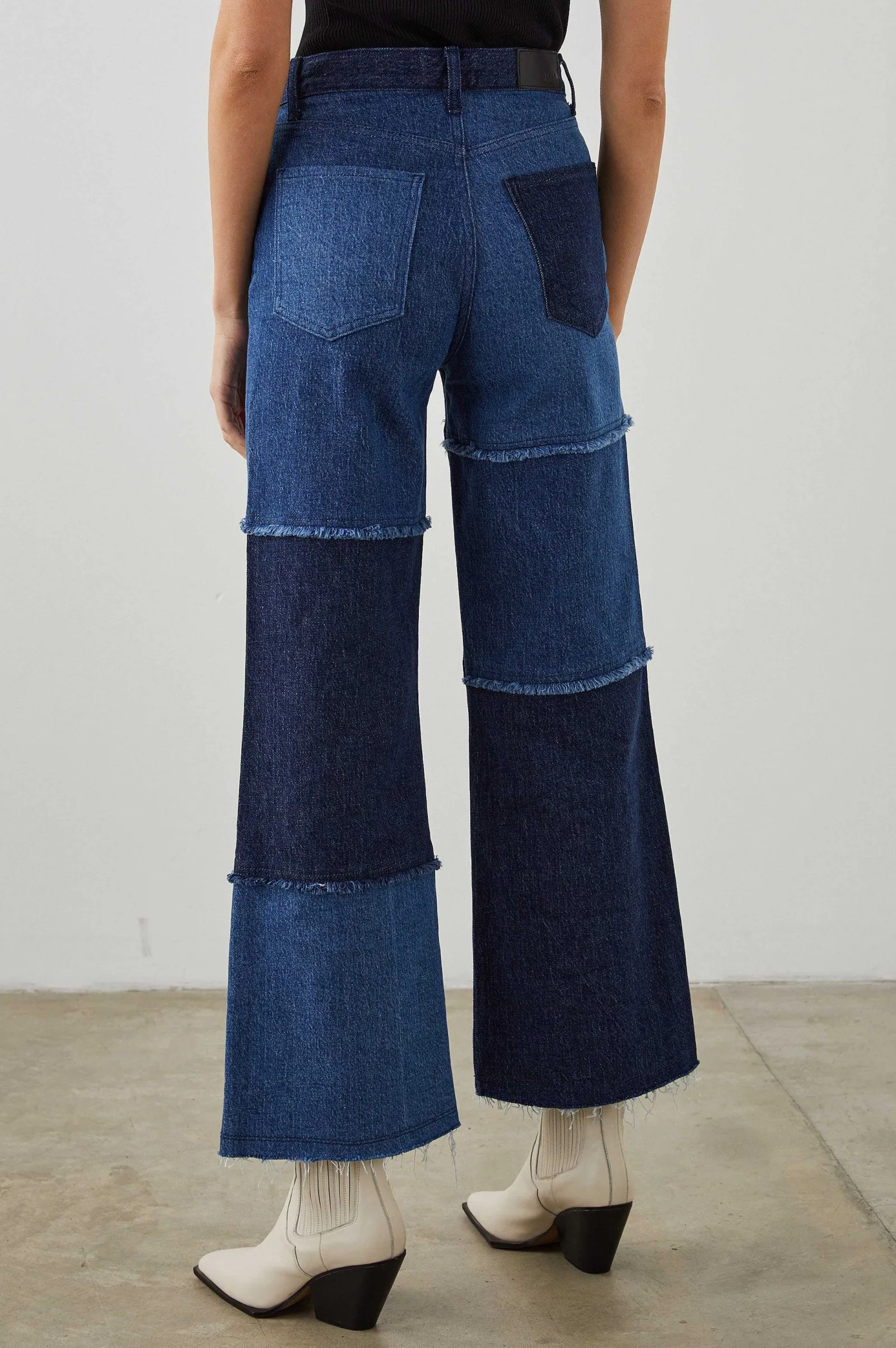 Vrouwen Rails Getty Crop Wijde Pijpen - Indigo Patchwork