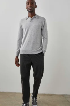 Heren Rails Greenwich Trui - Heather Grijze Creme