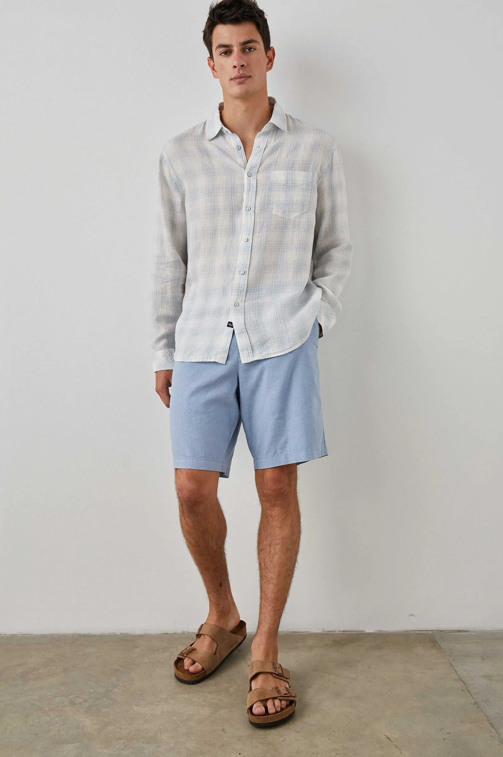 Heren Rails Havana Overhemd - Halo Turquoise Taffy