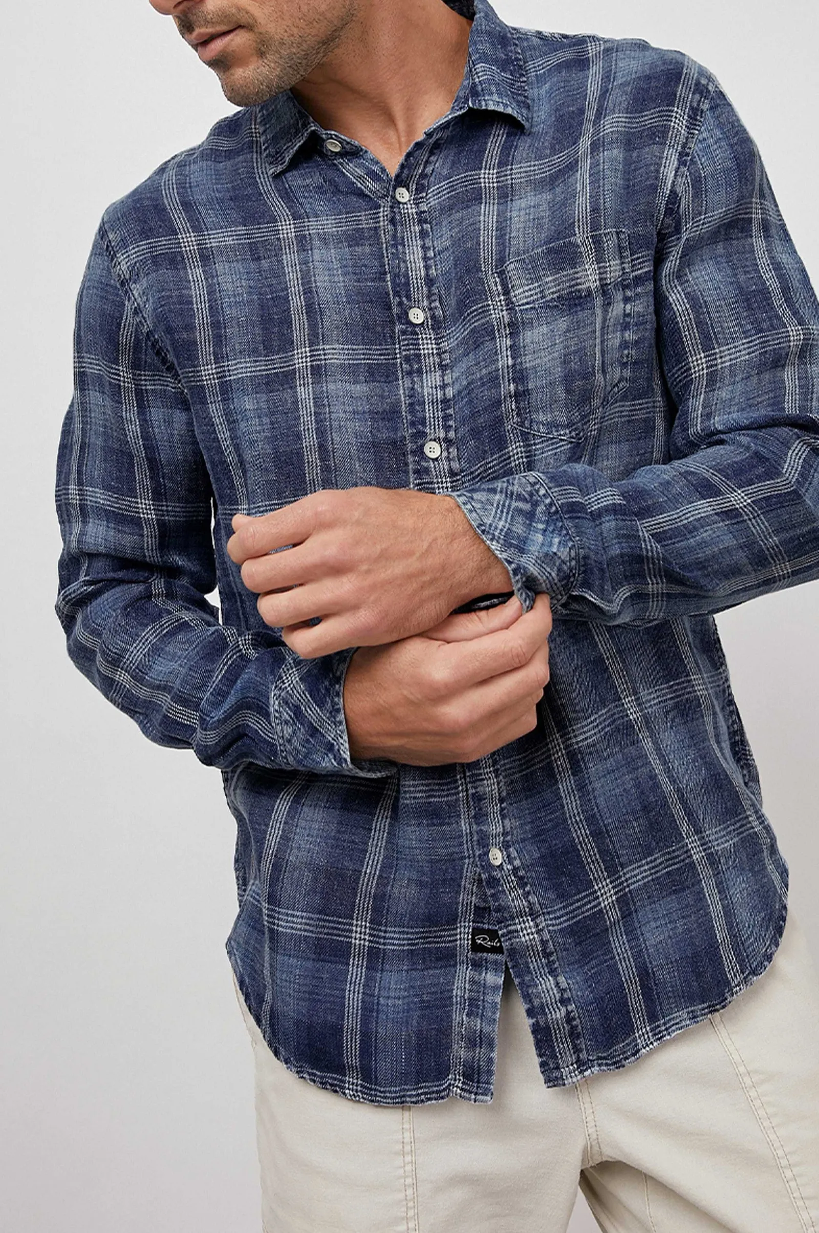 Heren Rails Havana Overhemd - Indigo Schaduw