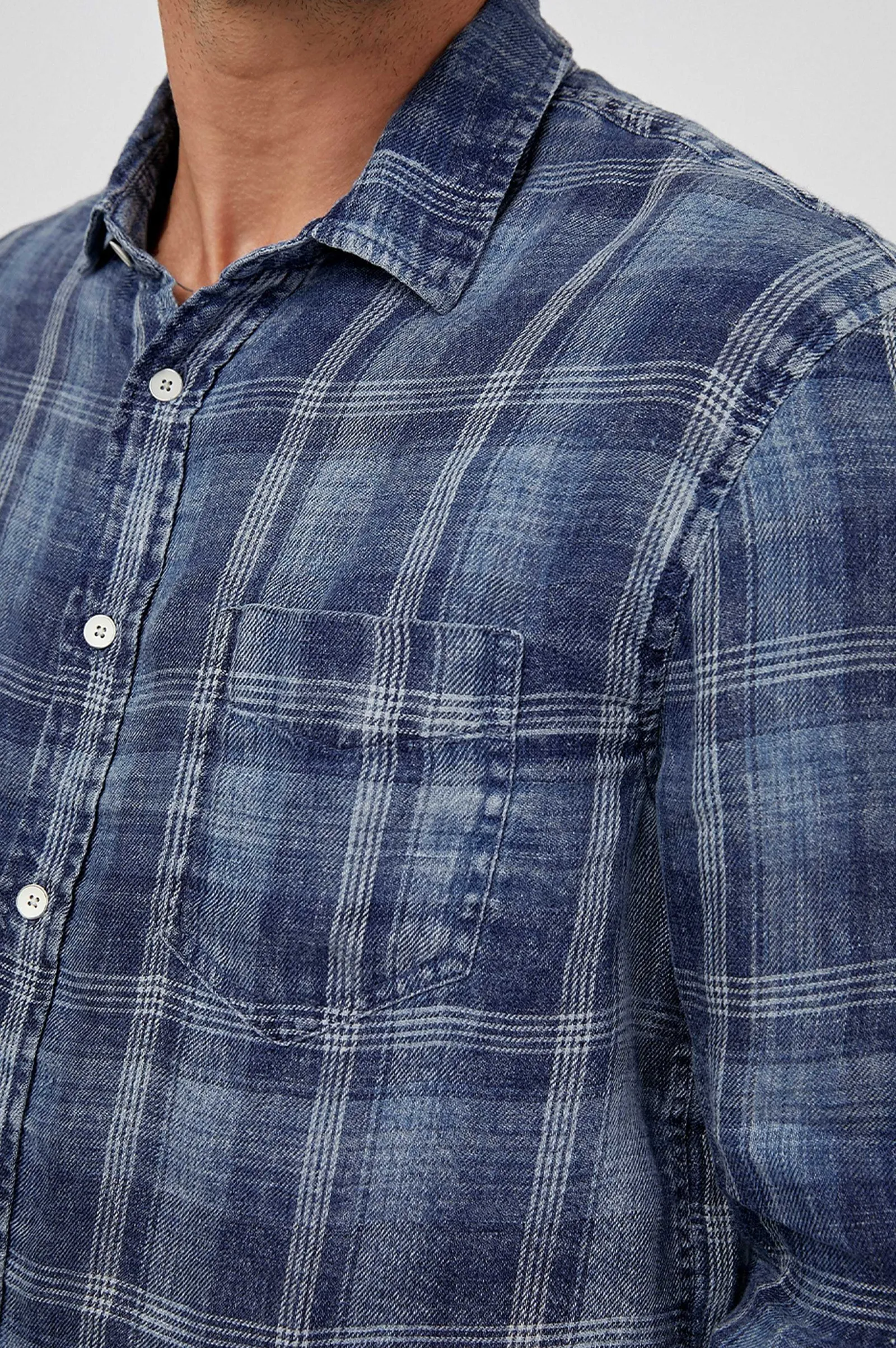 Heren Rails Havana Overhemd - Indigo Schaduw