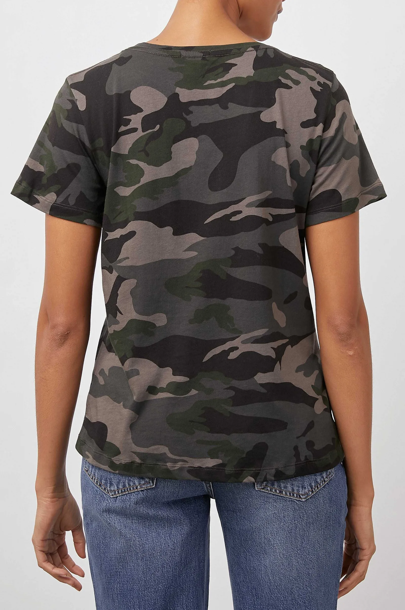 Vrouwen Rails Het Cara T-Shirt Met V-Hals - Bos Camo