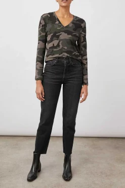 Vrouwen Rails Het Sami V T-Shirt Met Lange Mouwen - Bos Camo