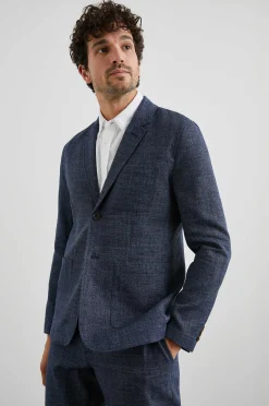 Heren Rails Idris Blazer - Marine Melange