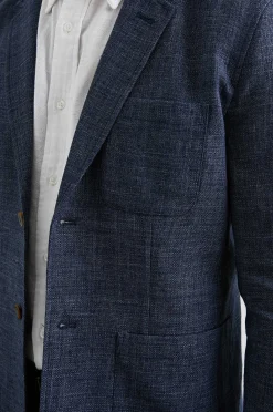 Heren Rails Idris Blazer - Marine Melange