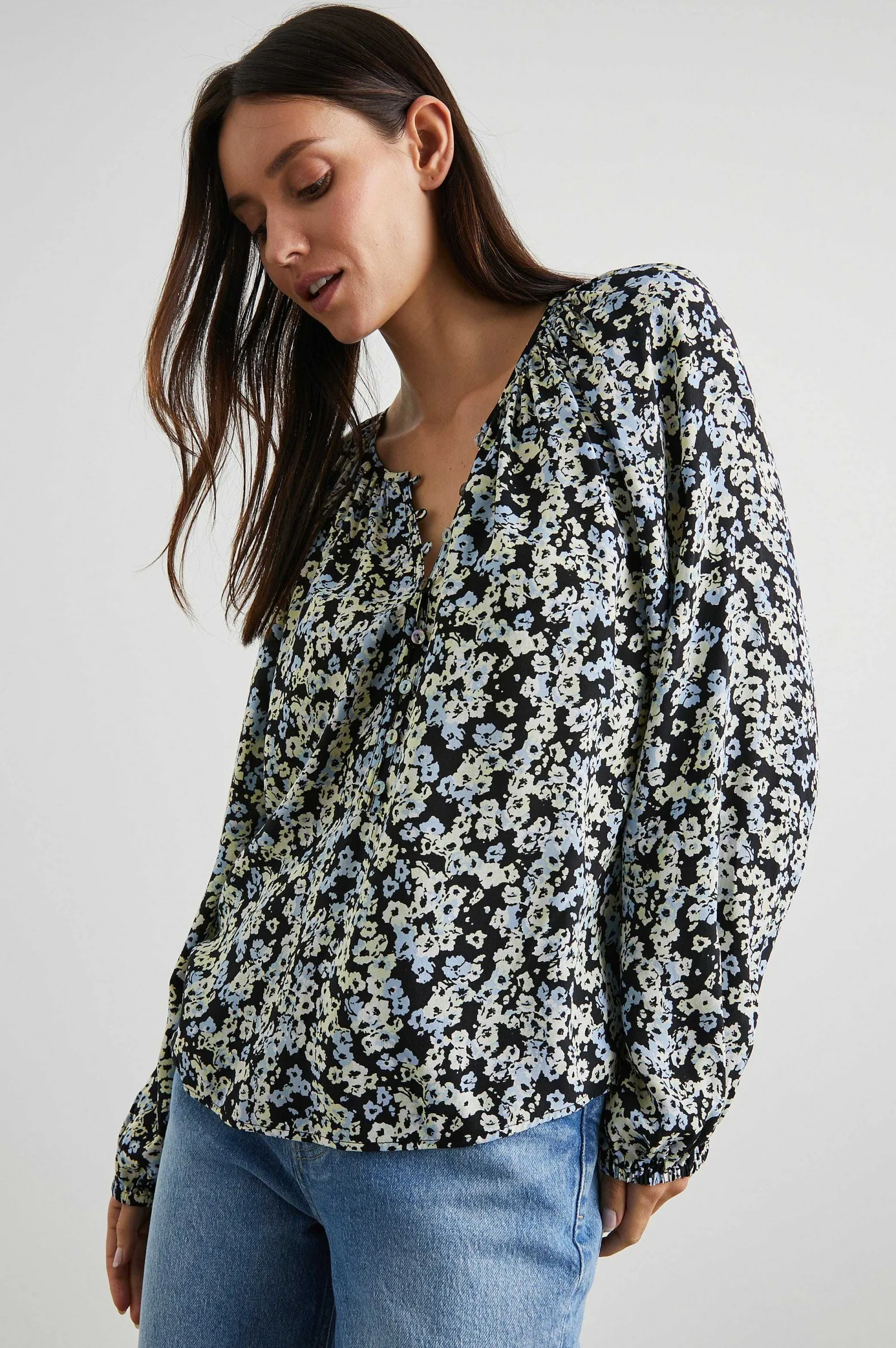Vrouwen Rails Indi Top - Midnight Meadow Bloemen