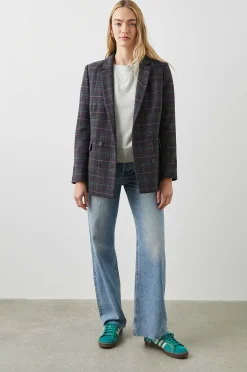 Vrouwen Rails Jac Blazer - Grafiet Chambray Roze
