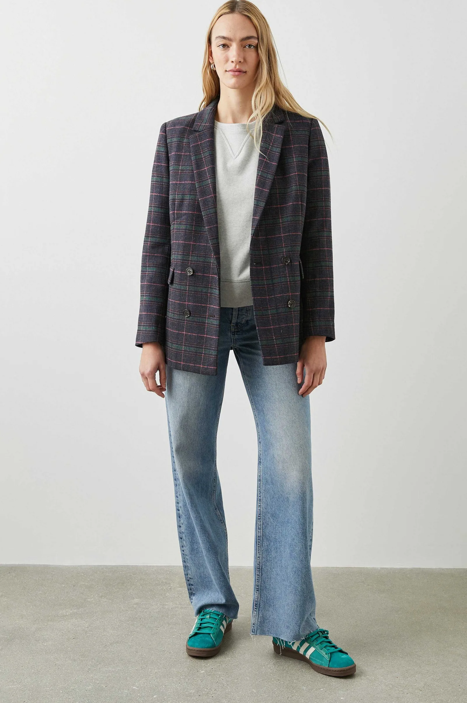 Vrouwen Rails Jac Blazer - Grafiet Chambray Roze