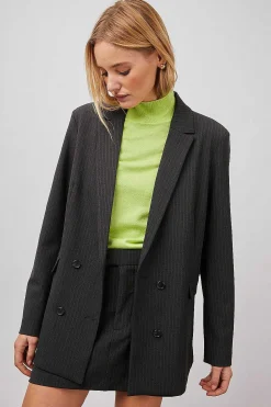 Vrouwen Rails Jac Blazer - Houtskool Krijtstreep