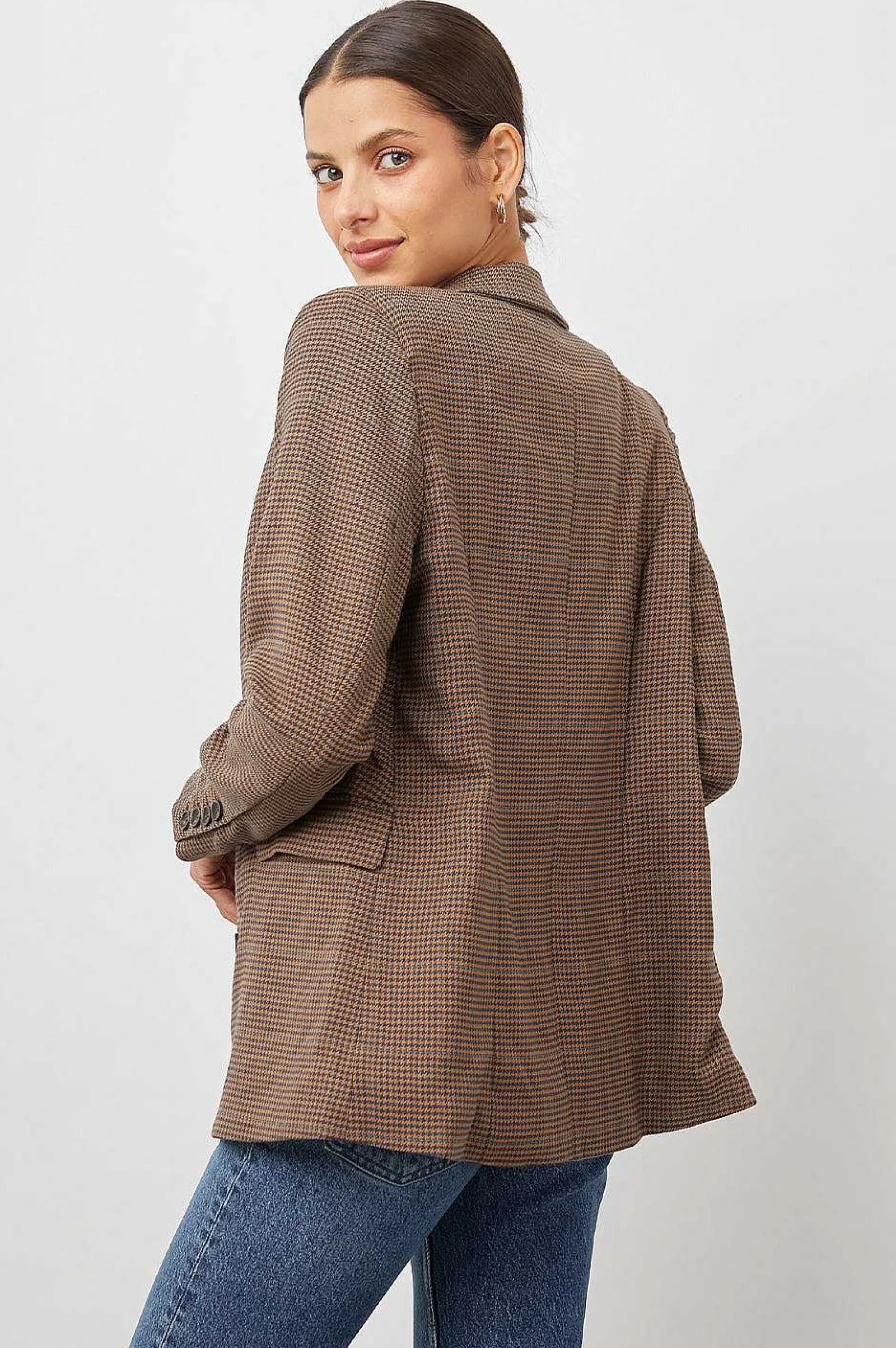 Vrouwen Rails Jac Blazer - Kameel Hondstooth