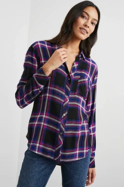 Vrouwen Rails Jager Overhemd - Elektrisch Blauw