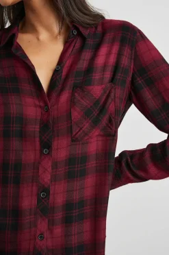 Vrouwen Rails Jager Shirt - Karmozijne Hoogte