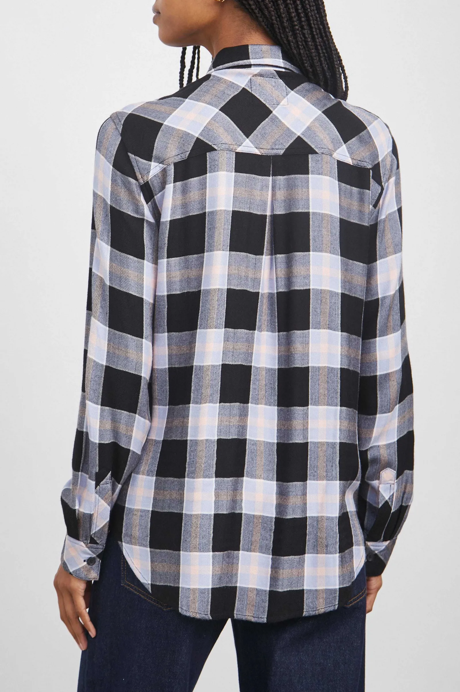Vrouwen Rails Jager Shirt - Onyx Pewinkle Blush