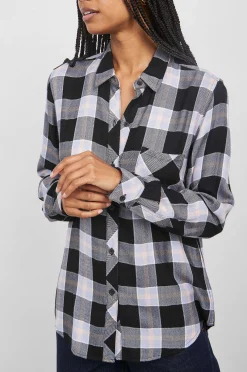 Vrouwen Rails Jager Shirt - Onyx Pewinkle Blush