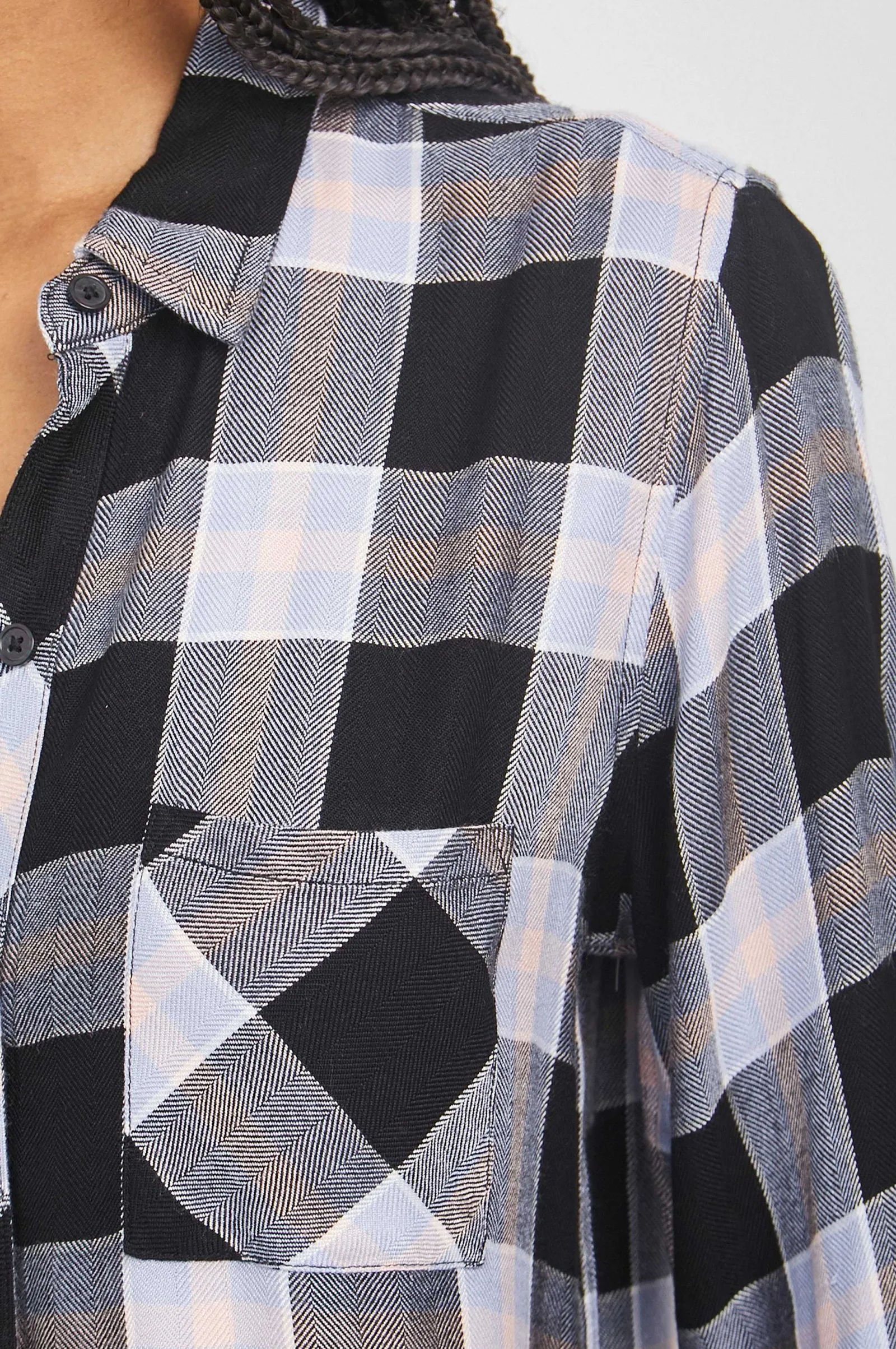 Vrouwen Rails Jager Shirt - Onyx Pewinkle Blush