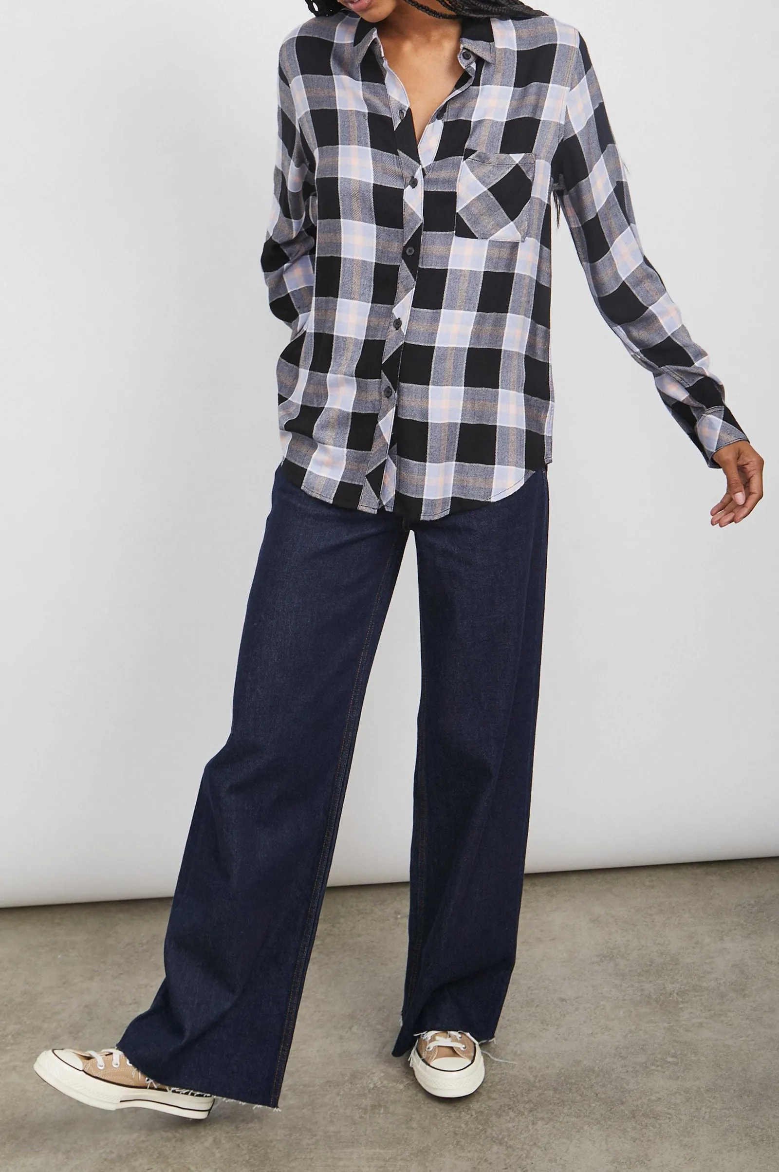 Vrouwen Rails Jager Shirt - Onyx Pewinkle Blush