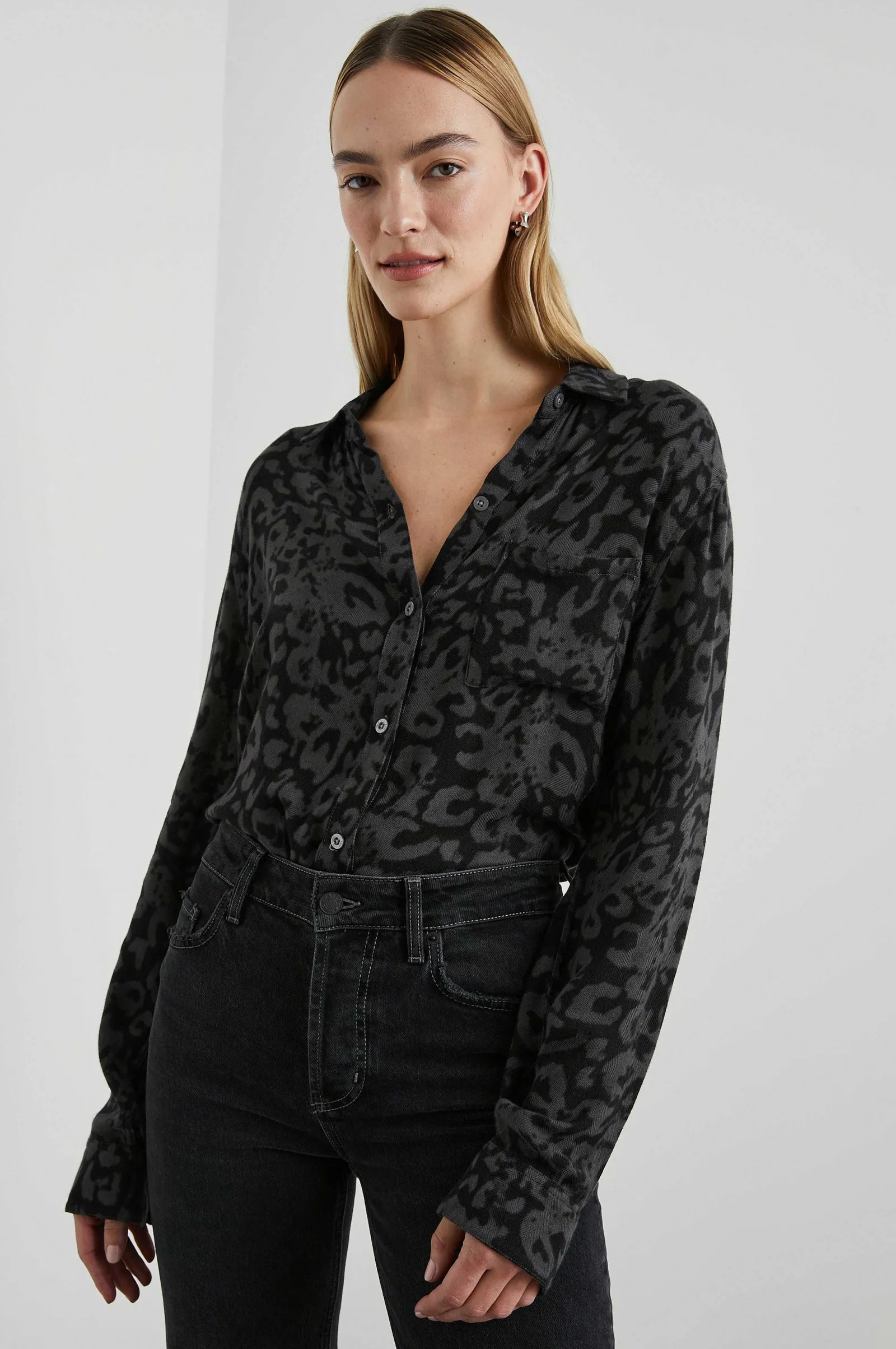 Vrouwen Rails Jager Shirt - Verspreide Houtskool Cheetah