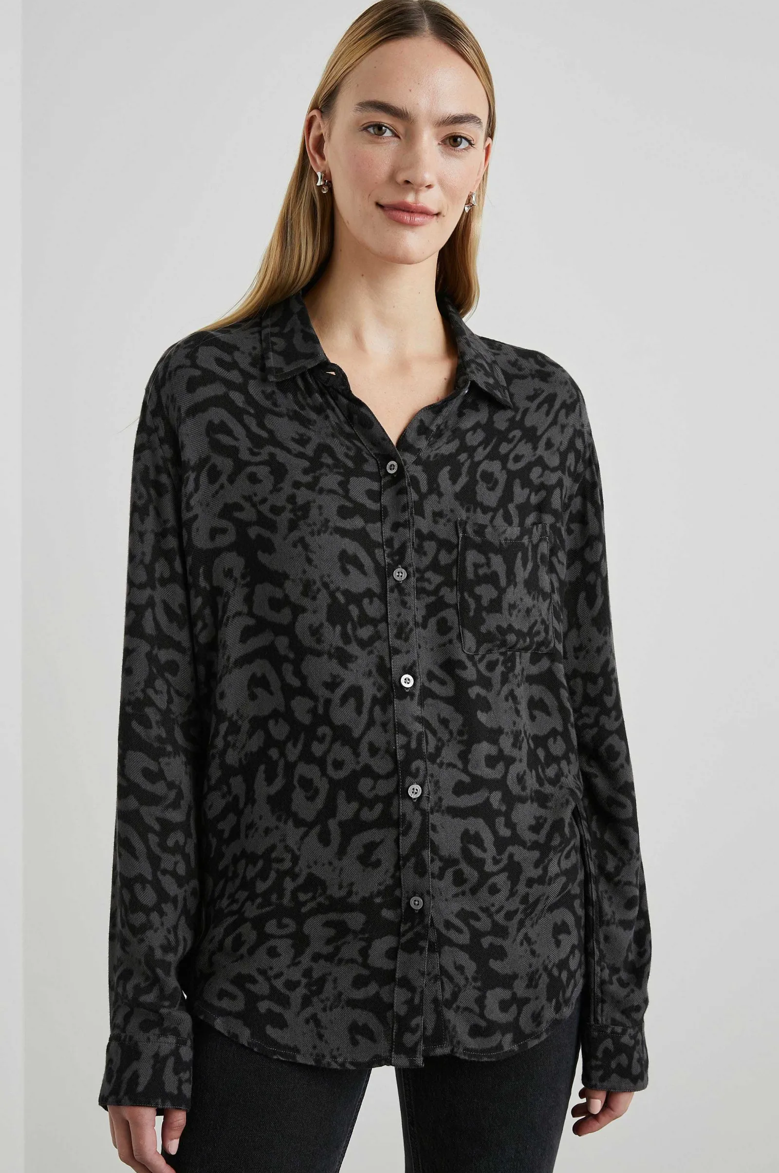 Vrouwen Rails Jager Shirt - Verspreide Houtskool Cheetah