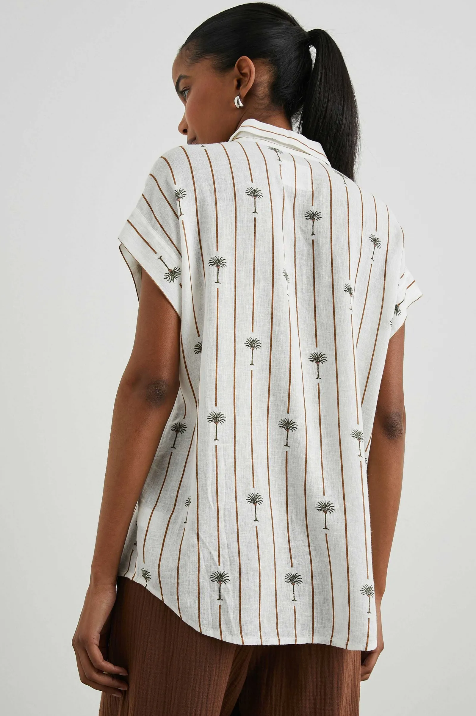 Vrouwen Rails Jamie Shirt - Gestreepte Palmen