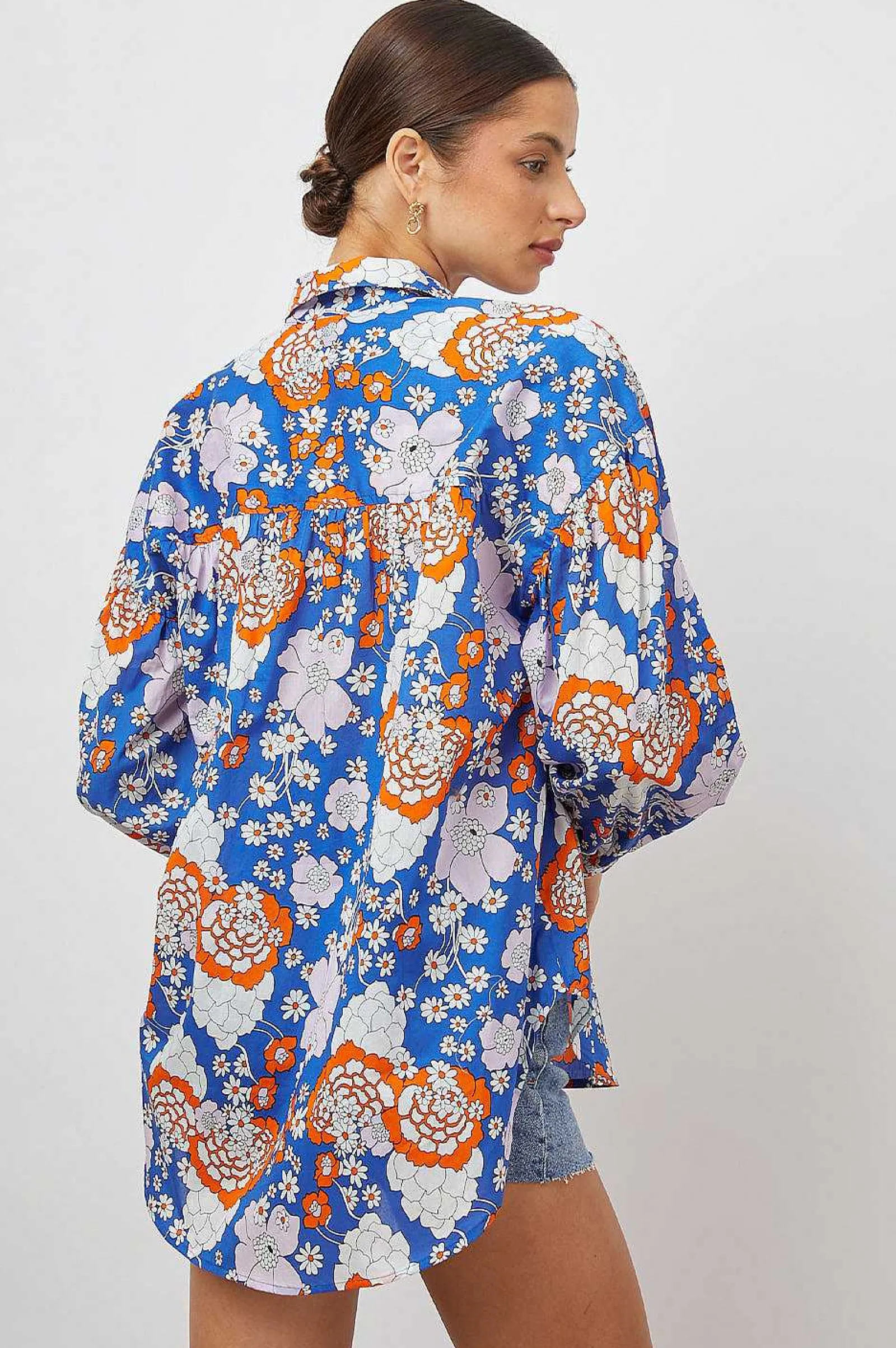 Vrouwen Rails Janae Overhemd - Kobalt Bloemen