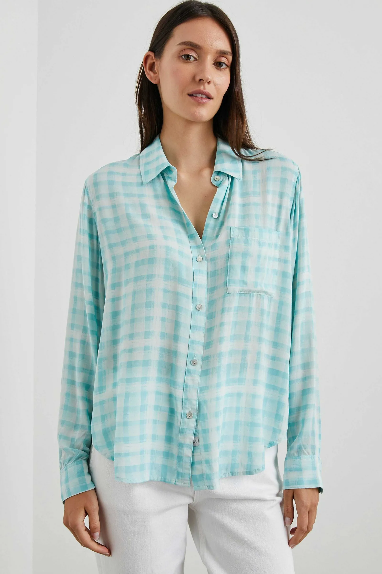 Vrouwen Rails Josephine Overhemd - Aqua Plaid