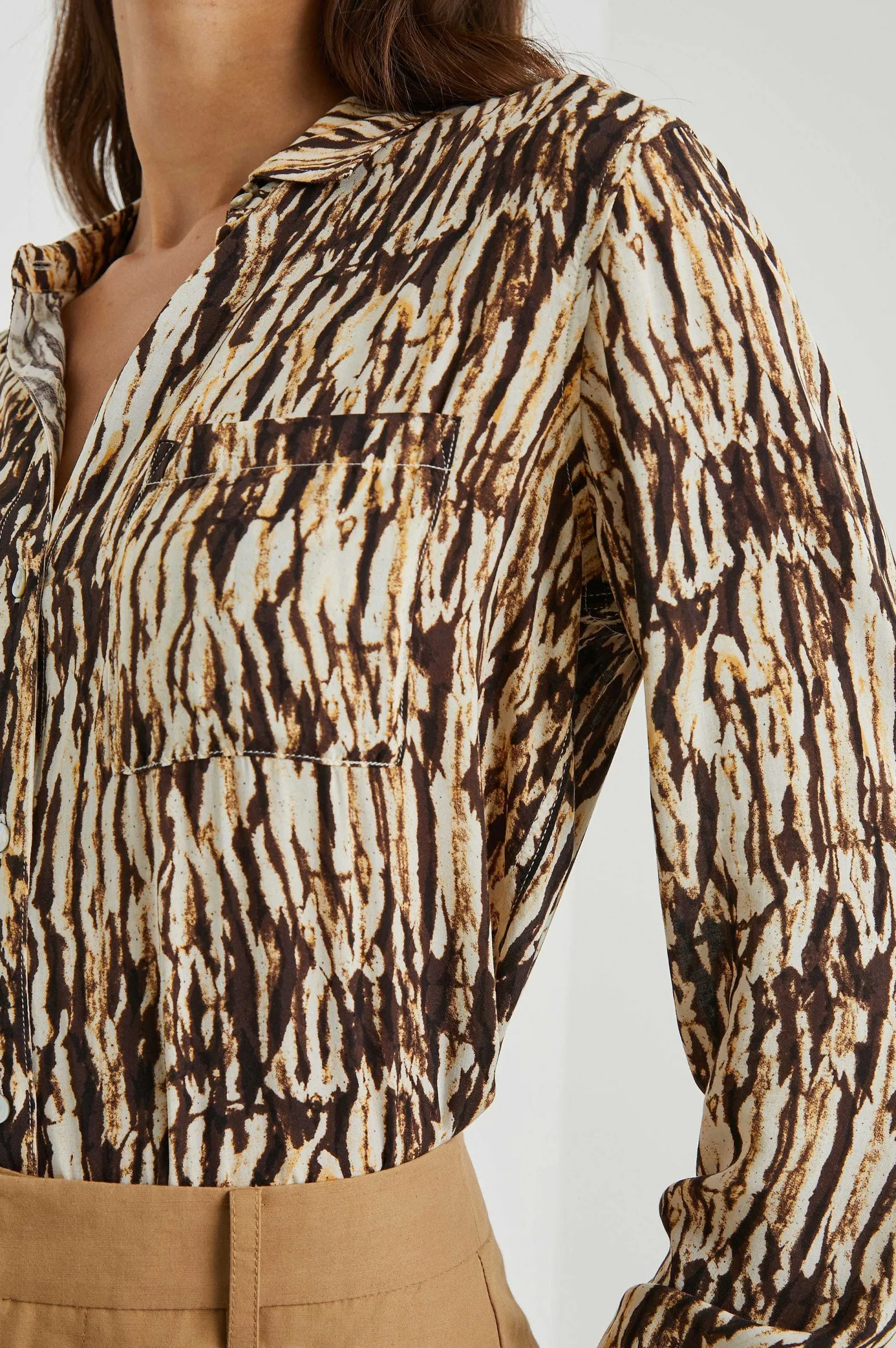 Vrouwen Rails Josephine Overhemd - Neutraal Ikat