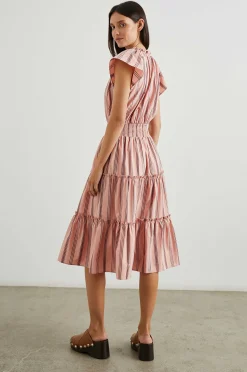 Vrouwen Rails Jurk Amellia - Koraal Marine Stripe