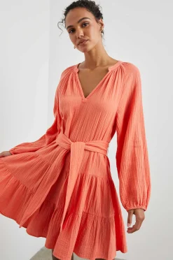 Vrouwen Rails Jurk Aureta - Papaya