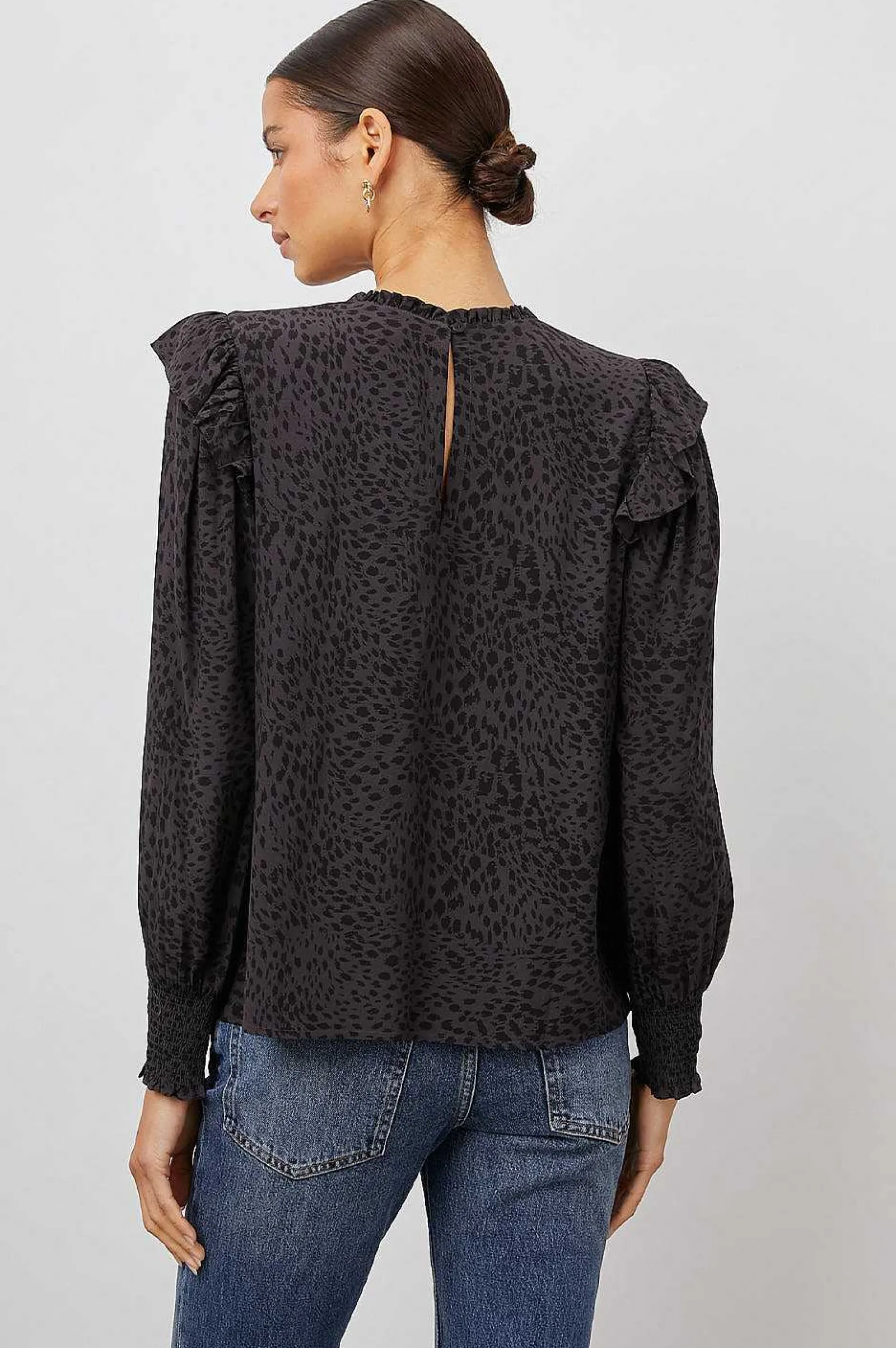 Vrouwen Rails Kadi Top - Gespotte Leisteen