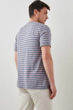 Heren Rails Kai Top - Staal Rose Heather Stripe