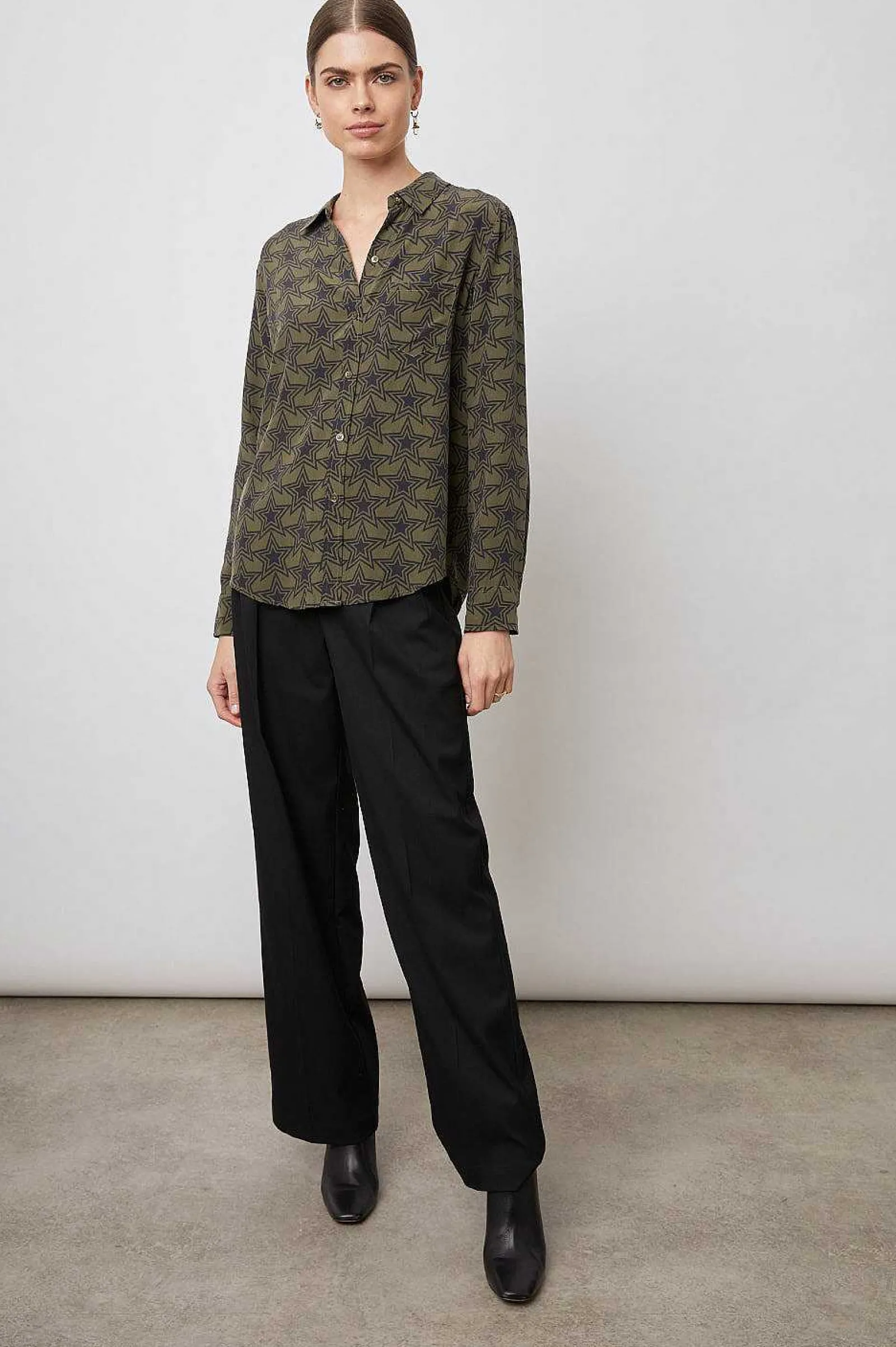 Vrouwen Rails Kate Shirt - Olijf Stargaze