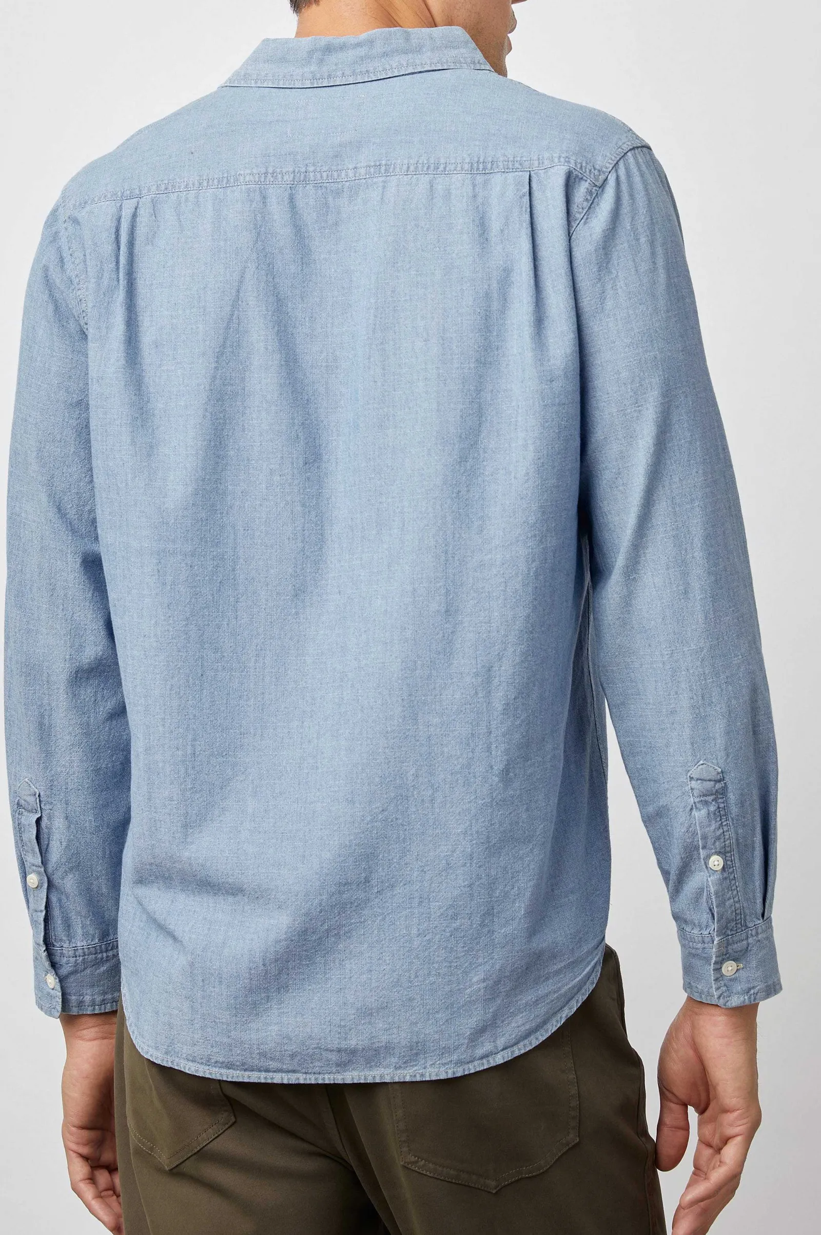 Heren Rails Katoenen Overhemd - Medium Vintage Wash