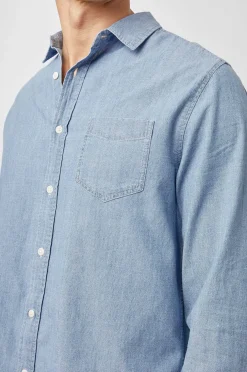 Heren Rails Katoenen Overhemd - Medium Vintage Wash